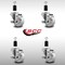 Service Caster 3'' SS Nylon Swivel 1-3/8'' Expanding Stem Caster Set with Brake, 4PK SCC-SSEX20S314-NYS-TLB-138-4 - alternate 2